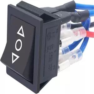 weideer 20A 12V DC 모터 극성 반전 로커 스위치 DPDT 6핀 ON-Off-ON 보트 제어 점퍼 와이어 포함