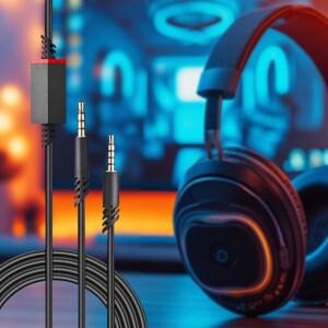 Astro A10/A30/A40/A40TR/A50 게임용 헤드셋용 오디오 케이블 인라인 음소거 코드 PS5/PS4 컨트롤러용 콘솔