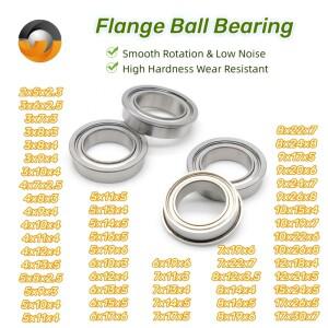 10pcs F6700ZZ 플랜지 베어링 10x15x4mm 이중 금속 쉴드 크롬 스틸 MF128ZZ 미니 소형 볼