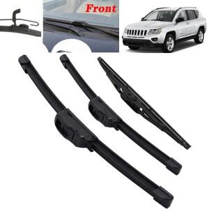 Jeep Compass MK49 2006 - 용 전면 및 후면 앞 유리 와이퍼 블레이드 창 백 브러쉬 액세서리