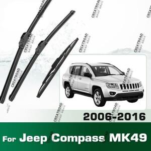 Jeep Compass MK49 2006-2016 2007 와이퍼 전면 및 후면 블레이드 앞유리 윈드스크린 윈도우 브러쉬 22