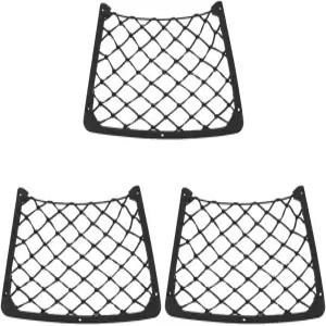 SUPVOX 3pcs Net Bag Car Pocket Wall Hanger Organizer Mesh Plastic Frame Trunk Tiger ABS 프레임이
