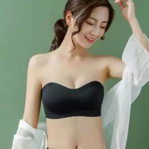 튜브탑 어깨끈없는브라 무봉제 편안한 속옷 웨딩브라 비다리안 볼륨감 탈부착 가능 패드
