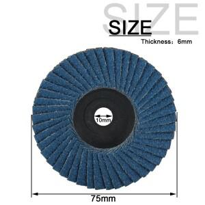 75mm 1/3개 플랫 플랩 디스크 3인치 연삭 휠 미니 샌딩 앵글 그라인더용 금속 연마 목재
