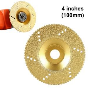 1PC 100mm 다이아몬드 톱날 진공 브레이징 연삭 휠 화강암 대리석 철강 절단 디스크용 앵글 그라인더 호환