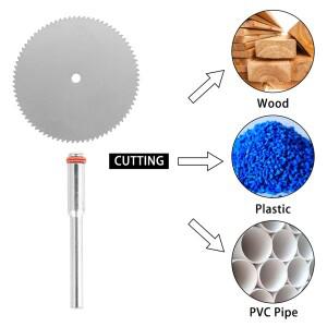 11-60pc 톱 블레이드 Dremel 도구 로터리 액세서리 용 미니 커팅 디스크 다이아몬드 그라인딩 휠 원형 목