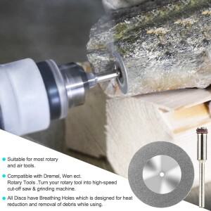 XCAN 미니 다이아몬드 톱 블레이드 16-60mm Dremel 로타리 공구용 맨드릴이 있는 커팅 디스크 그라인딩 휠