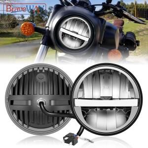 오토바이 용 BraveWAY 5.75 인치 LED 헤드 라이트 Yamaha 용 Honda 용 Harley Sportster Dyna 용 5-3/4 