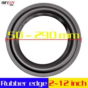 2PCS 4-12 인치 우퍼 스피커 수리 부품 고무 서라운드 가장자리 접이식 링 서브 (100 ~ 300mm) 4 5 6.5 7
