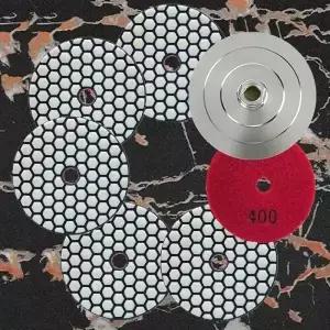 7개/세트 4인치 건식 연마 패드 샤프 100mm 501500그릿 다이아몬드 화강암 대리석 석재 콘크리트 샌딩
