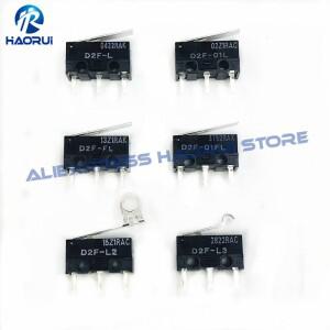 5Pcs 새로운 원본 D2F 마이크로 스위치 D2FC-FL-NH 로커 포함