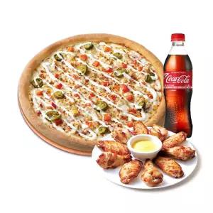 (파파존스) 오리지널 스파이시 치킨랜치(L)+파파스 윙+코카-콜라500ml