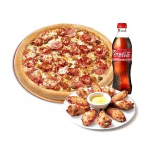 (파파존스) 오리지널 올미트(L)+파파스 윙+코카-콜라500ml