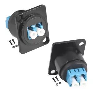 PENGLIN 2PCS LC-LC 광섬유 커플러 D형 패널 마운트 커넥터 네트워크용 여성 대 듀플렉스 멀티모드