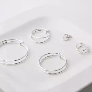 베이직 링 파이프 귀걸이/귀찌 40mm