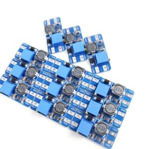 MT3608 부스트 컨버터 모듈 DC-DC 스텝 업 2A 2V-24V5V/12V/28V 조절 가능 전원 공급 보드 아두이노 LED 드
