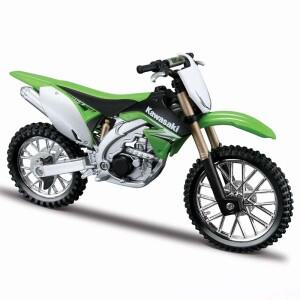 Bbugo 1:18 Kawasaki Kx 450f F 모조 합금 오토바이 완성 장난감 선물 액세서리