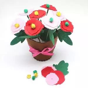 펠트 DIY 카네이션 화분 만들기
