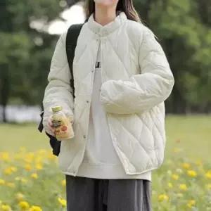 여성자켓 겨울용 겨울점퍼 보온퀼팅 웰론 후드집업 점퍼 겨울용 우먼 겨울점퍼 캐주얼뽀글소재 누빔