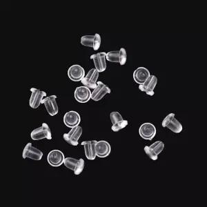 200개(1팩) 실리콘 귀걸이뒷 클러치 플라스틱뚜껑 귀걸이 귀마개 뚜껑 5mm WL