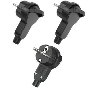 3pcs EU 플러그 어댑터 AC 전력 wiable 남성 와이어 소켓 콘센트 연장 코드 커넥터