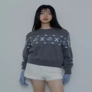 LACE KNIT SHORTS CREAM 843106