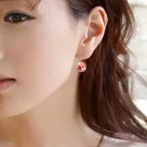귀걸이 히야신스 크리스탈 여자귀걸이 쿠션컷 귀걸이추천 오스트리아 12mm