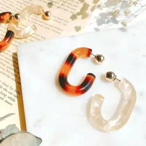 주얼리 링 귀찌 어텀 마블 이어링 액세서리 귀걸이 투명 쥬얼리 earring