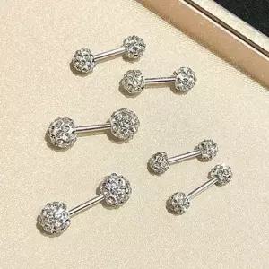 원형 점토볼피어싱 피어싱 반짝반짝 패션피어싱 스톤 점토볼 볼 예쁜 5mm