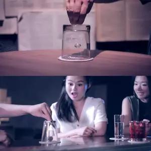 동전팝업 컵 마술 매직 트릭 소품 재미 마술사 코인