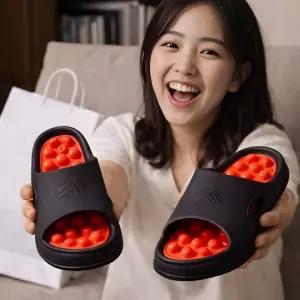 하루 1000번 발마사지 발지압 SOFT 쿠션 돌기 지압슬리퍼