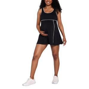 Motherhood Maternity 여성용 임산부 드레스 테니스 스쿱넥 액티브 민소매