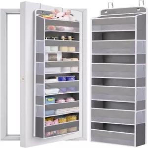 WishJazz 6-Shelf Over the Door Organizer 50파운드 적재 무거운 짐을 도어 걸이 정리함 보관함 옷장 문