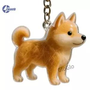 개 모양 애완 동물 털 보관함 투명 DIY 수제 개털 키체인 배낭 장식 가방 펜던트 기념품 컬렉션 선물
