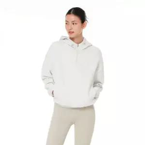 ANDAR 퀼팅 크롭 후디 풀오버