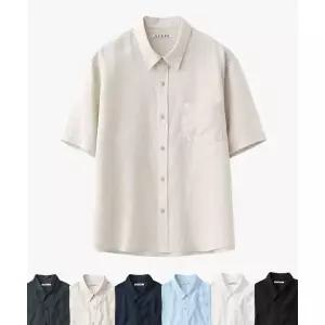 수아레 SUARE [수아레 x 너드킹]텐셀 린넨 크롭 하프 셔츠 - 6 COLOR SBF2SH02M 163880