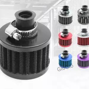 범용 12mm 자동차 에어 필터 벤트 크랭크 케이스 브리더 밸브 스템 커버 미니 콜드 공기 흡입구