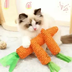고양이 스틱 소리나는 당근 껴안기 물림 방지 스크래치 보드 반려동물 용품 인터랙티브 엔터테인먼트용