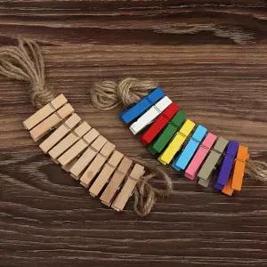 노끈 사진 집게 폴라로이드 사진걸이 10P DD-13132