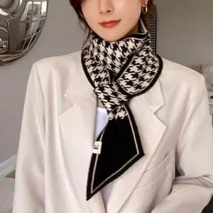 [하프클럽/]목도리 하운드투스 넥워머 귀마개 겨울 방한용품 모자 세트