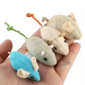 3개입 새 플러시 시뮬레이션 마우스 고양이 물림 방지 스크래치 인터랙티브 새끼 놀이용
