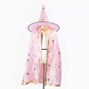 반짝반짝 별 할로윈 망토마녀모자세트 단품 (별 핑크)