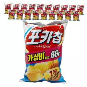 오리지날맛 감자칩 소용량 66g 20p 대량 구매 단체 행사 모임 간식 나눔