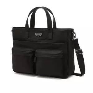 헤지스 골프 26FW [ONLINE EXCLUSIVE] 블랙 남성 투포켓 브리프 토트백 HUBA6F902BK