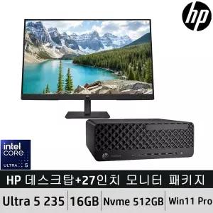 [모니터 패키지] HP 엘리트데스크 8 SFF G1i 울트라5 235 /16GB/Nvme 512GB/Win11 Pro +HP 327ph