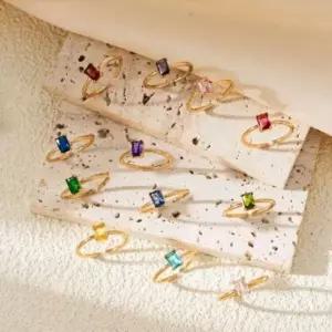 포인트링 우정템 레이어드 유색큐빅 탄생석 데일리 오픈링 탄생석반지 오픈링 레이어드링