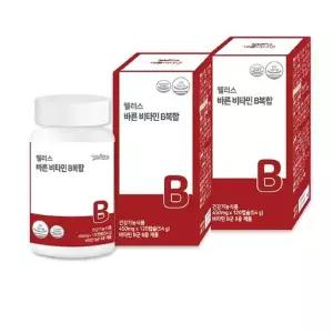 [셀러허브][웰러스] 바른 비타민 B복합 450mg x 120캡슐 1+1 총2개 총240캡슐 가족건강 학 (S48735400)