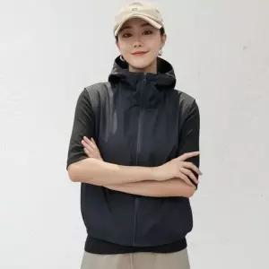 [하프클럽/골피아]여성 바람막이 슬림 후드 조끼 민소매 후드집업 조끼집업 봄 가을 재킷