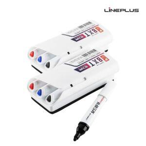 라인플러스 마카 펜 BXT 화인 마그네틱 2.0mm 화이트 보드 트리마 330 둥근닙 삼각바디 지우개 자석