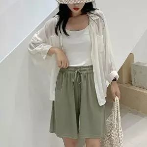 [셀러허브 1]여자 여름 플리츠 찰랑 밴딩 편한 고무줄 5부 반바지 아이스 쿨바지 (10460628)
